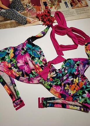 Uk36d, eur 80d, яркий верх купальника на косточках pour moj