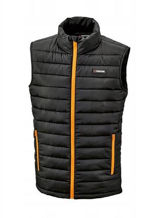 Чоловічий теплий стьобаний жилет водо та вітро, водозахисний parkside s 44-46 чорний