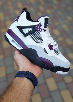 Nike air jordan 4 retro psg чоловічі зимові кросівки з хутром найк джордан