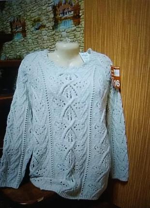 Свитер ажурный женский