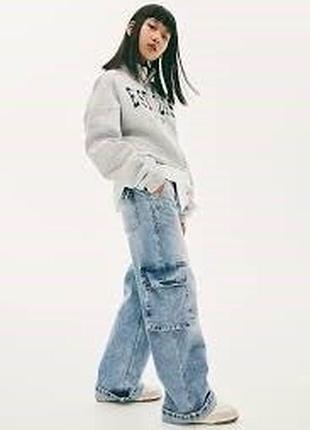 Крутезні широкі джинси карго h&m wide