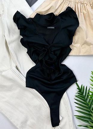 Чорна блуза боді