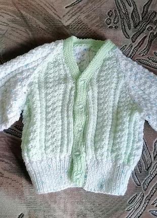 Кофта вязаная на возраст 12-18 месяцев, одежда на девочку, одежда на девочку