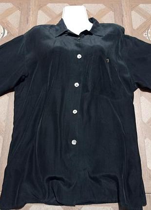 Блуза шелк винтаж минимализм 🖤