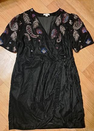 Стильное велюровое платье 54-56 размер