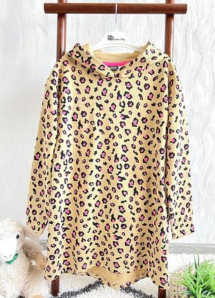 💫бежева сукня з леопардовим принтом від pepperts на 8-10 років, 134-140 см.
