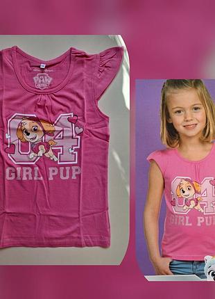 Футболка щенячий патруль рожева