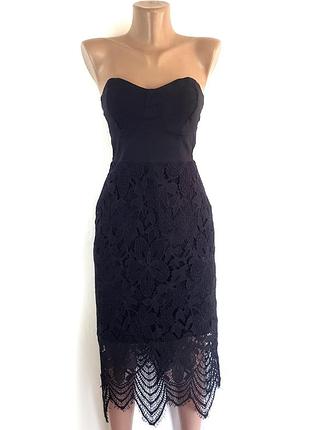 Женское вечернее платье lipsy london бюстое с кружевом