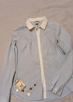 Рубашка классическая в полоску, 40 размер h&amp;m
