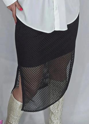 Юбка сетка меди