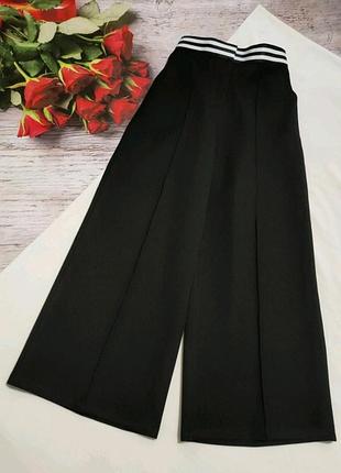 Черные брюки палаццо в школу для девочки