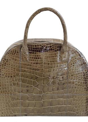 Oscar de la renta olive green оливковая крокодил оригинальная сумка crocodile handbag