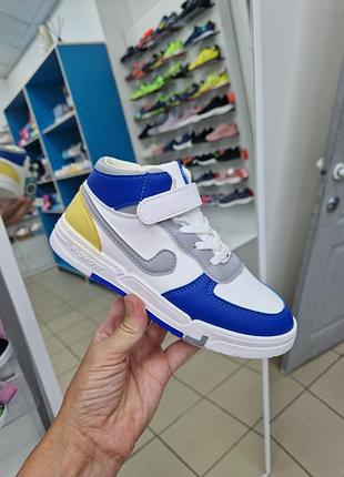 Кроссовки детские синие на текстиле