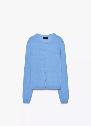 Замечательный трикотажный кардиган с льном zara