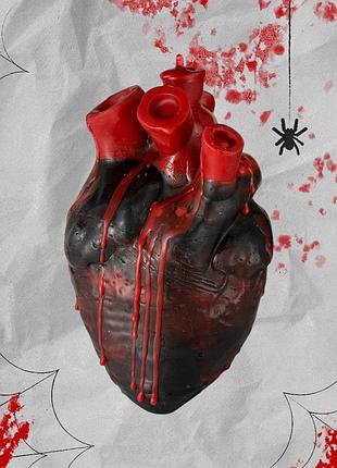 Свічка анатомічне серце, прикраса для halloween