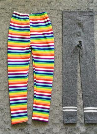 10 рок., primark. утепленные зимние, термо лосины. плотные, на меху и на флисе новые с бирками. полосатые длина 79; шаг 54; пот 25; пост 35; посадка 25.