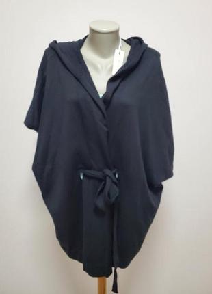 Брендовый вискозный кардиган с капюшоном, новый.