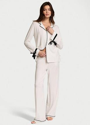 Victoria´s victorias secret виктория сикрет пижама, костюм для дома modal soft velvet-trim long pajama