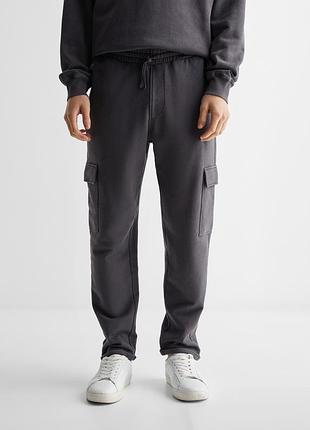 Чоловічі бавовняні штани mango, джогери манго, штани карго