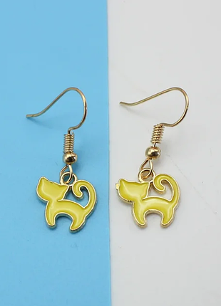 Серьги с подвеской в ​​виде кошек