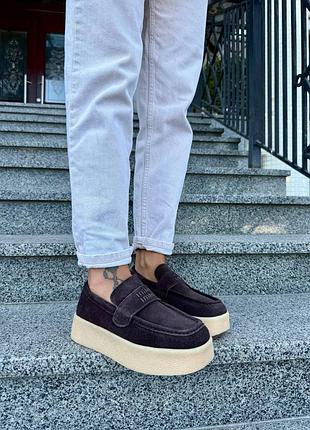 Лоферы коричневые