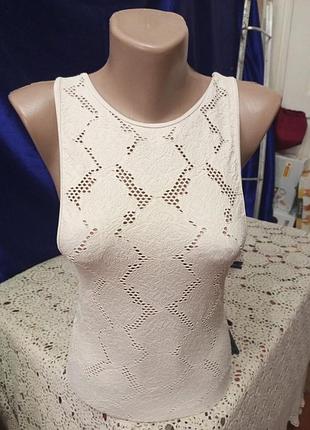 Кремовый ажурный боди