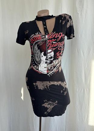 Сукня готична готическая панк рок трикотаж віскоза