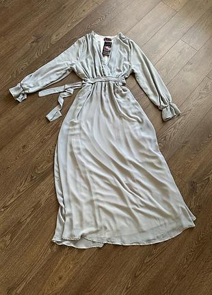 Sale🩵 сукня сіра шифонова довга в підлогу максі нова дов