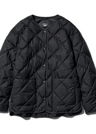 Куртка вільного крою uniqlo puffertech чорного кольору
