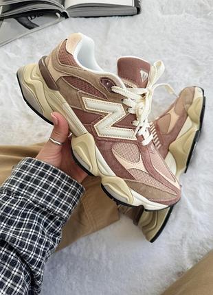 Женские кроссовки new balance 9060 brown/caramel