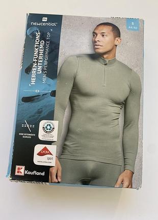 Чоловіча термокофта термобілизна з зональною терморегуляцією для чоловіка crivit lycra мужская термокофта термореглан зелёная цвет оливка