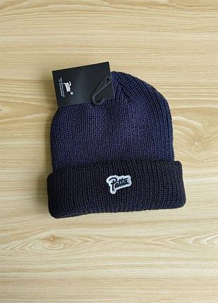 Мужская унисекс шапка patta ribbed knit contrast beanie