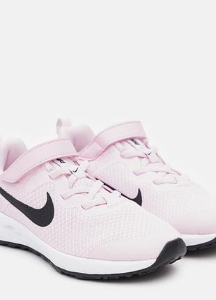 Дитячі кросівки для дівчинки nike revolution  35 рожеві  текстильні кросівки найк