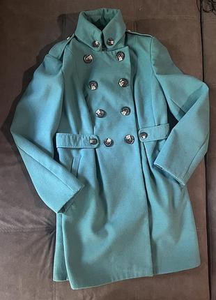 Пальто бірюзового кольору
