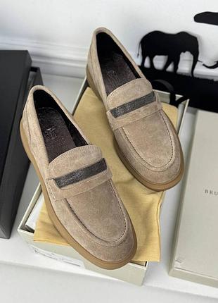 Замшевые лоферы премиум качества