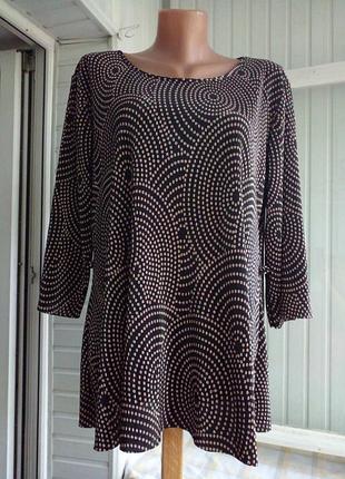 Красивая блуза плиссе большого размера батал