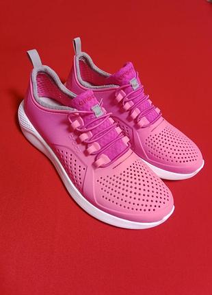 Жіночі кросівки crocs literide™ pacer,розмір j5,37-38 
устілк 24 см,яскраво-рожеві,майже нові