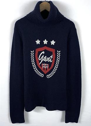 Підлітковий l або жіночий s вовняний светр з горловиною gant з принтом
