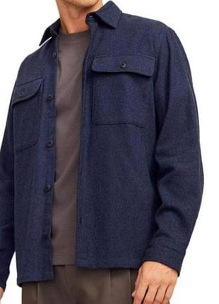 Винтажная мужская куртка рубашка, размер l,бренду jack &amp; jones, новая.