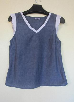 Женская майка тоненький джинс с кружевом от esmara