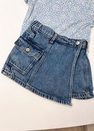 Джинсова спідниця-шорти zara