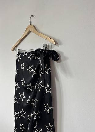 Міді атласна юбка на запах🌿