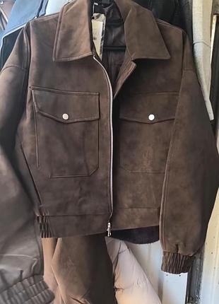 Шоколадний бомбер куртка шоколад