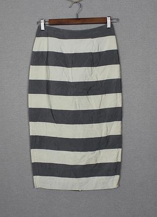 Burberry юбка юбка в полоску серо-бежевого цвета размер us 4976