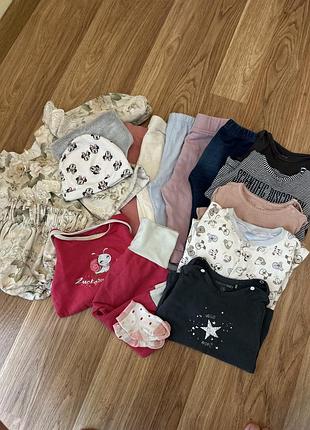 Великий пакет теплого одягу на дівчинку 6-9 міс