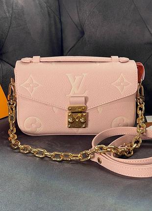 Сумка кожаная розового цвета 1:1 премиум класса