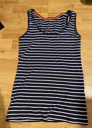 Майка в полоску длинная