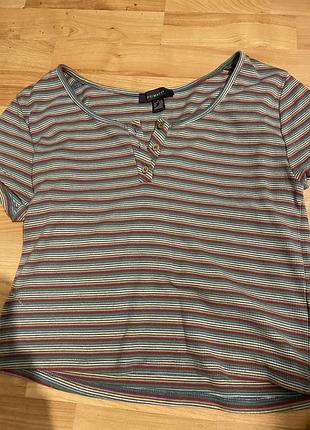 Майка футболка в полоску y2k 2000s coquette