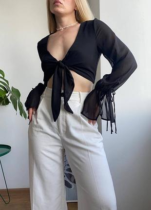 Блуза полупрозрачная bershka