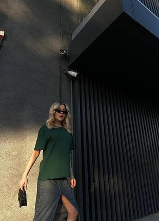 Базовая однотонная футболка из натурального хлопка